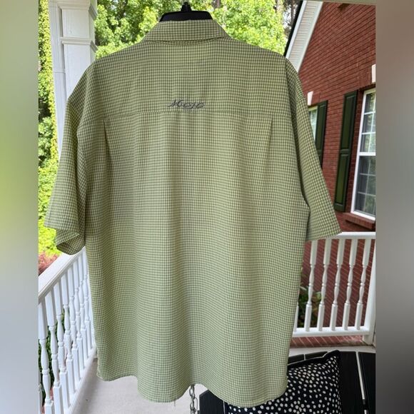 Mojo Sportswear Men’s Short-sleeve green button-up fishing shirt. Size L. EUC - Picture 4 of 5